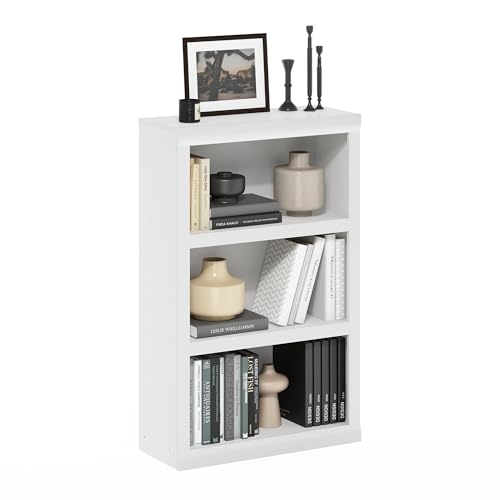 Furinno Rail 3-stufiges Bücherregal mit offenem Regal, Weiß Furinno Rail 3-stufiges Bücherregal mit offenem Regal, Weiß von Furinno