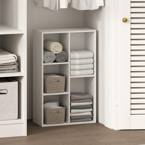 Furinno Reed offenes Regal für Kleidung und Schrank, 5 Würfel, Weiß Furinno Reed offenes Regal für Kleidung und Schrank, 5 Würfel, Weiß von Furinno