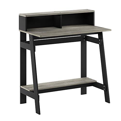 Furinno Simplistic Ein Rahmen-Computertisch, PC-Tisch, Bürotisch, Schwarz / Französische Eiche, 80.3 (Breite) x 90.4 (Höhe) x 45.5 (Tiefe) cm von Furinno