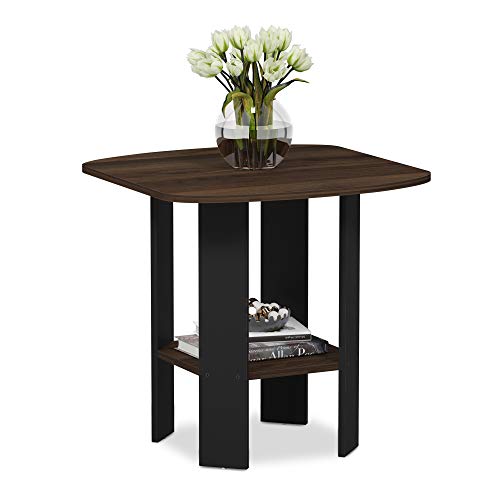 Furinno Simple Design Beistelltisch, Holz, Columbia Walnut/Schwarz, 50.8 x 50.8 x 49.78 cm von Furinno