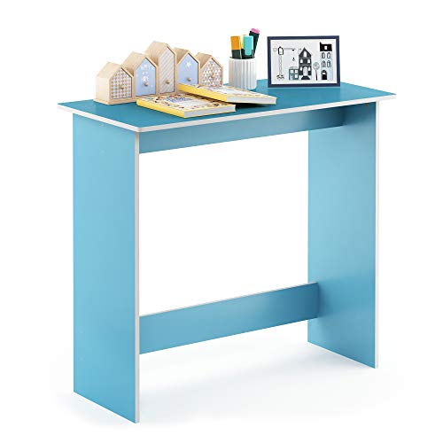 Furinno Simplistic Schreibtisch, Computertisch, PC-Tisch, Bürotisch, Holz, Hellblau / Weiß, 39.4 x 80 x 75.7 cm von Furinno