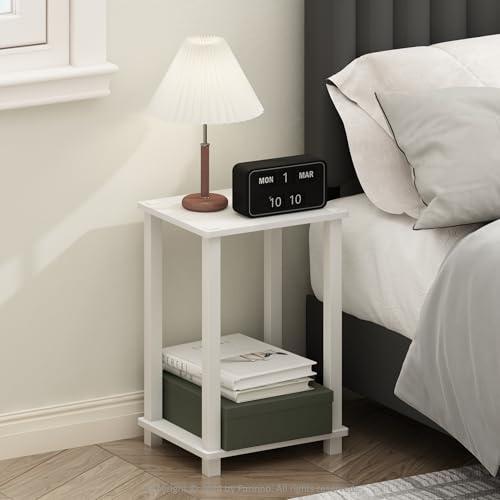 Furinno Simplistic Kompakter Nachttisch, Nachttisch, Weiß/Weiß Furinno Simplistic Kompakter Nachttisch, Nachttisch, Weiß/Weiß von Furinno