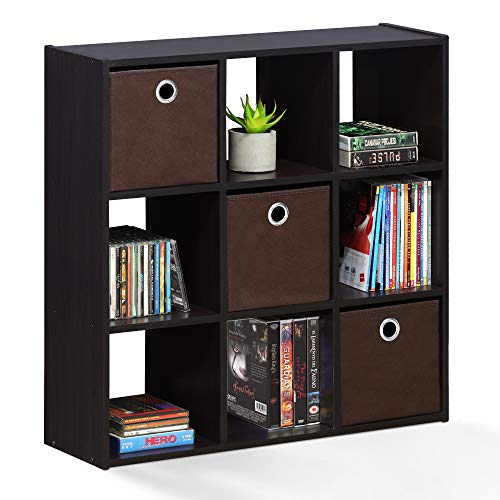 Furinno Simplistic Organizer/Regal mit 9 Fächern und 3 Einschüben, holz, Dunkle Walnuss, 20.07 x 20.07 x 67.31 cm Furinno Simplistic Organizer/Regal mit 9 Fächern und 3 Einschüben, holz, Dunkle Walnuss, 20.07 x 20.07 x 67.31 cm von Furinno