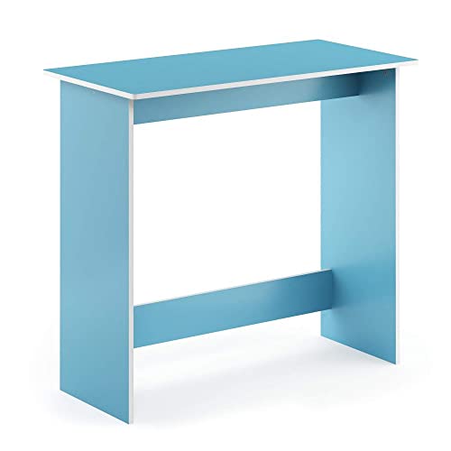 Furinno Simplistic Schreibtisch, Computertisch, PC-Tisch, Bürotisch, Holz, Hellblau / Weiß, 39.4 x 80 x 75.7 cm von Furinno