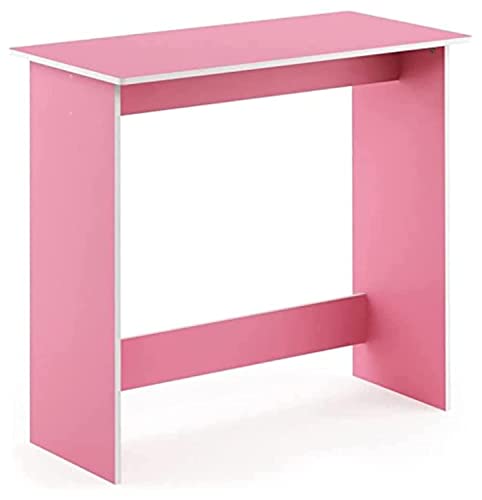 Furinno Simplistic Schreibtisch, Computertisch, PC-Tisch, Bürotisch, Holz, Rosa / Weiß, 39.4 x 80 x 75.7 cm von Furinno