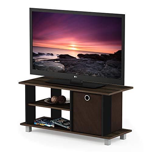 Furinno Simplistic TV-Schrank mit Ablagefach, holz, Columbia Walnut/Dunkelbraun, 32.51 x 80 x 38.35 cm von Furinno