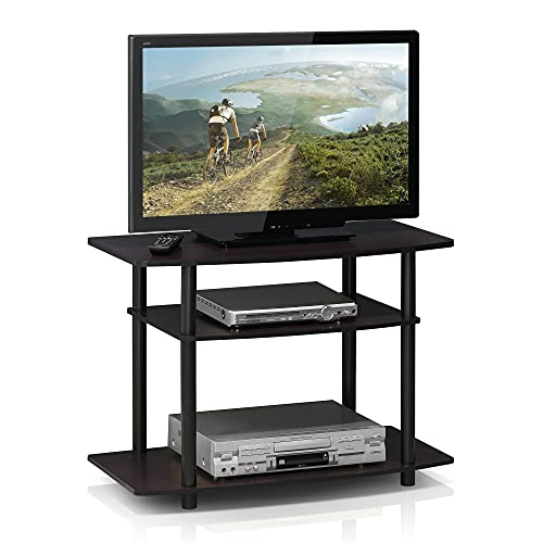 Furinno TV-Schrank mit 3 Ebenen, Holz, Dunkle Walnuss, 40.13 x 40.13 x 59.18 cm von Furinno