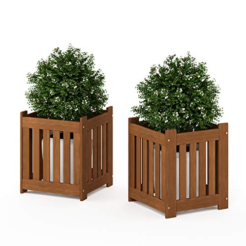 Furinno Tioman Outdoor Blumenkasten (2er Set), natur von Furinno