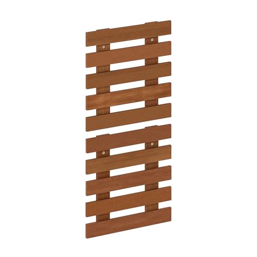 Furinno Tioman Outdoor Lifestyle Hängender Wandpflanzkübel aus Hartholz mit Teaköl, 2er-Set, Natur von Furinno
