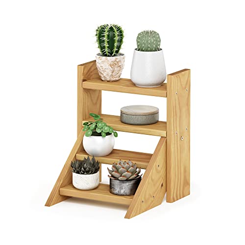 Furinno Tioman Outdoor Pflanzentreppe aus Hartholz, Pinienholz von Furinno