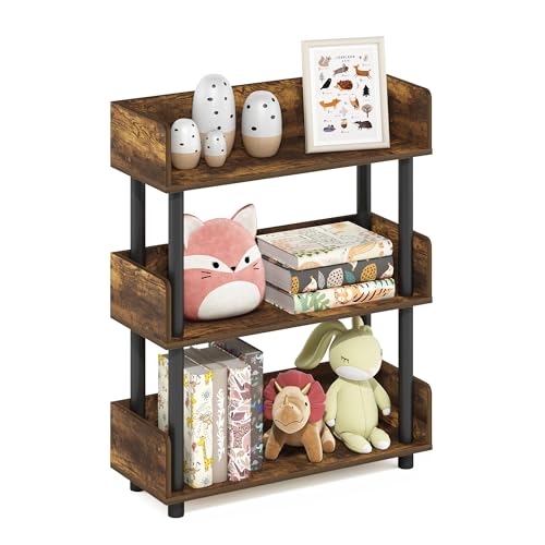 Furinno Turn-N-Tube 3-stufiges freistehendes Mehrzweck-Präsentationsregal, Bücherregal, Bernsteinkiefer/Schwarz Furinno Turn-N-Tube 3-stufiges freistehendes Mehrzweck-Präsentationsregal, Bücherregal, Bernsteinkiefer/Schwarz von Furinno