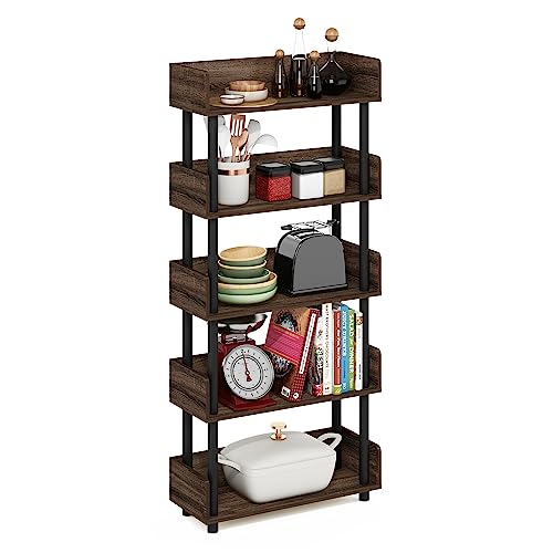 Furinno Turn-N-Tube 5-Posto Mensola Aperta Indipendente Con Pannelli Posteriori E Laterali, Scaffale Multifunzionale E Libreria, Noce Furinno Turn-N-Tube 5-Posto Mensola Aperta Indipendente Con Pannelli Posteriori E Laterali, Scaffale Multifunzionale E Libreria, Noce von Furinno