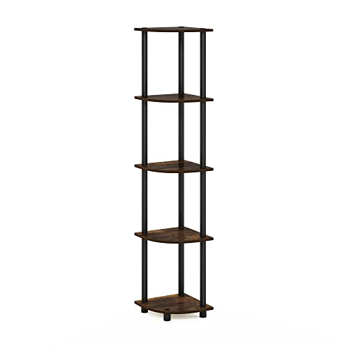 Furinno Turn-N-Tube 5-stufiges Eckregal-Mehrzweckregal, Bernsteinkiefer/Schwarz Furinno Turn-N-Tube 5-stufiges Eckregal-Mehrzweckregal, Bernsteinkiefer/Schwarz von Furinno
