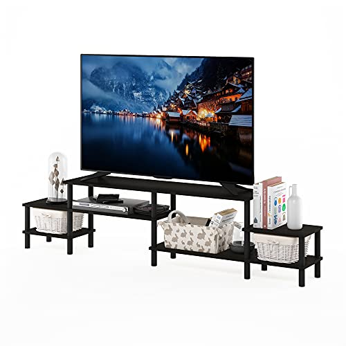 Furinno Turn-N-Tube Grand Entertainment Center für Fernseher bis zu 60 Zoll, Espresso/Schwarz von Furinno
