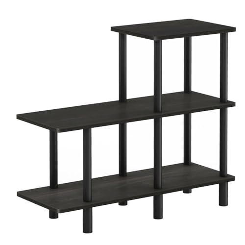 Furinno Deko-Regal mit 3 Ebenen, holz, Espresso/Schwarz, 29.49 x 80 x 70.69 cm von Furinno