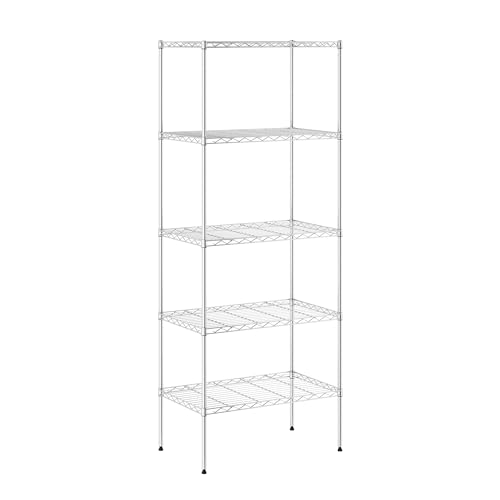 Furinno Wayar 5-stufiges Lagerregal aus Metall, 61 x 36 x 152 cm, Edelstahl von Furinno