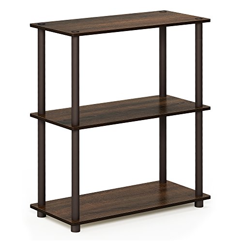 Furinno kompaktes Mehrzweck-Regal mit 3 Ebenen, holz, Walnuss/Braun, 28.96 x 59.94 x 75.18 cm von Furinno