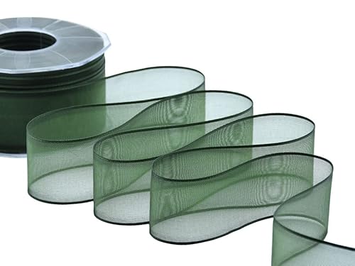 Furlanis - SchleierDekoband mit Rand, Dekoratives Dekoband für Festtagspakete und Hochzeitsbevorzugung, Italienische Gewebe - Englisches Grün, 40 mm x 50 m Furlanis - SchleierDekoband mit Rand, Dekoratives Dekoband für Festtagspakete und Hochzeitsbevorzugung, Italienische Gewebe - Englisches Grün, 40 mm x 50 m von Furlanis