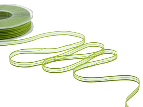 Furlanis - SchleierDekoband mit zentral Drahtkante, Dekoratives Dekoband für Festtagspakete und Hochzeitsbevorzugung, Italienische Gewebe - Pistaziengrün, 6 mm x 50 m Furlanis - SchleierDekoband mit zentral Drahtkante, Dekoratives Dekoband für Festtagspakete und Hochzeitsbevorzugung, Italienische Gewebe - Pistaziengrün, 6 mm x 50 m von Furlanis