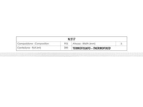 Furlanis - Thermofixiertes Band für Raffrollos, Italienischer Stoff - 5 mm von Furlanis