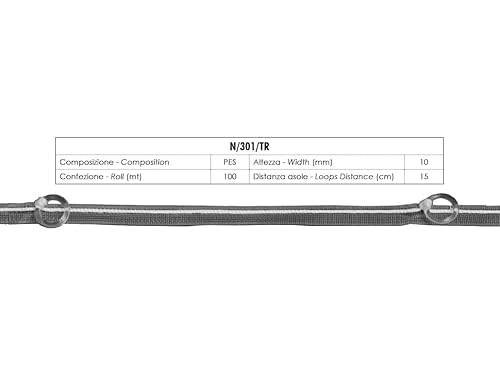 Furlanis - Transparentes Band für Raffrollos mit Ring, Italienischer Stoff - 10 mm von Furlanis