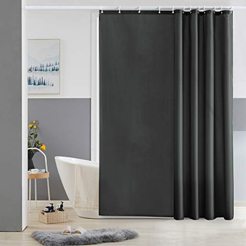 Furlinic 180x180 Duschvorhang Anti-schimmel in Badezimmer Vorhang für Badewanne Dusche, Textile Vorhänge aus Stoff Wasserdicht Waschbar, mit 12 Duschvorhangringe Dunkelgrau. von Furlinic