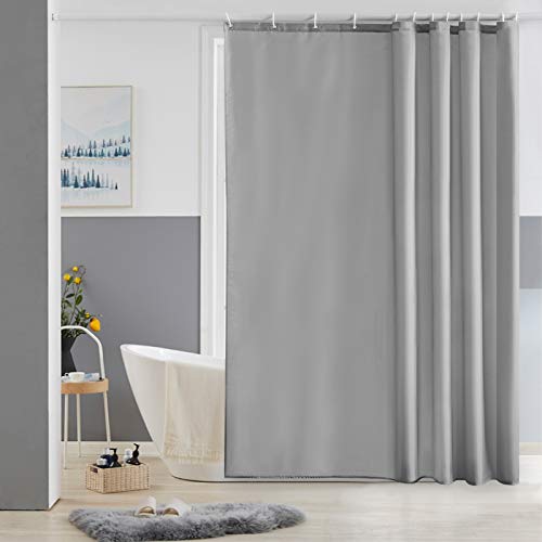 Furlinic 180x180 Duschvorhang Anti-schimmel in Badezimmer Vorhang für Badewanne Dusche, Textile Vorhänge aus Stoff Wasserdicht Waschbar, mit 12 Duschvorhangringe Grau. von Furlinic