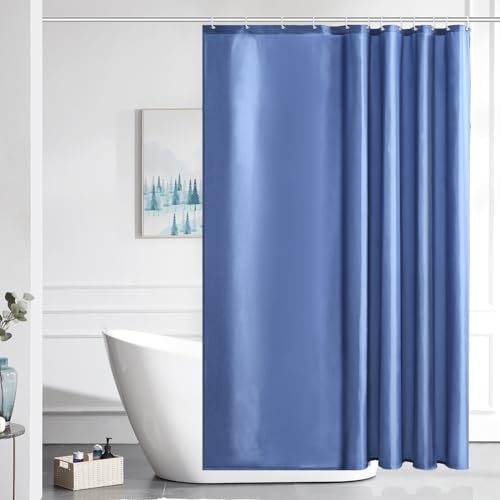 Furlinic 180x180 Duschvorhang Anti-schimmel in Badezimmer Vorhang für Badewanne Dusche, Textile Vorhänge aus Stoff Wasserdicht Waschbar, mit 12 Duschvorhangringe Hellmarineblau. von Furlinic