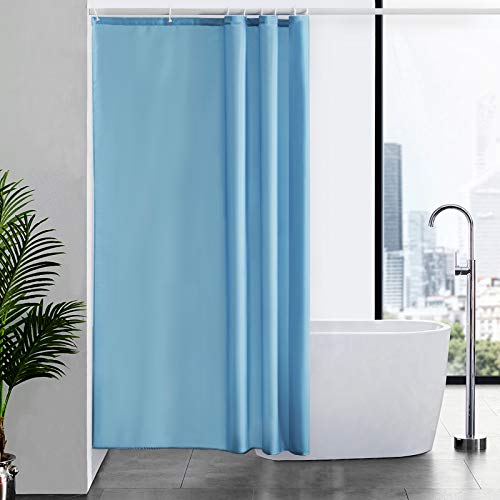Furlinic Duschvorhang Textil Anti-schimmel Wasserdicht Waschbar Badvorhang aus Polyester Stoff Hellblau 120x200cm mit 8 Duschvorhangringen. Furlinic Duschvorhang Textil Anti-schimmel Wasserdicht Waschbar Badvorhang aus Polyester Stoff Hellblau 120x200cm mit 8 Duschvorhangringen. von Furlinic