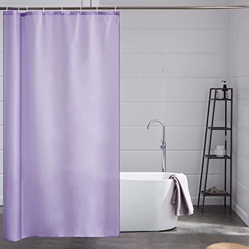 Furlinic Duschvorhang Textil Anti-schimmel Wasserdicht Waschbar Badvorhang aus Polyester Stoff Lila 120x200cm mit 8 Duschvorhangringen. von Furlinic