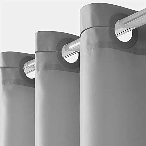 Furlinic Duschvorhang Überlänge Badvorhang Anti-schimmel Textil für Badewanne und Dusche Vorhang aus Stoff Antibakteriell Waschbar Grau Hookless Extra Breit 270x180cm. Furlinic Duschvorhang Überlänge Badvorhang Anti-schimmel Textil für Badewanne und Dusche Vorhang aus Stoff Antibakteriell Waschbar Grau Hookless Extra Breit 270x180cm. von Furlinic