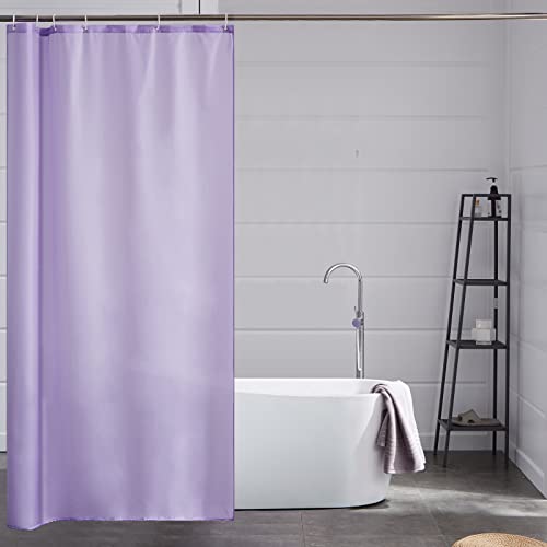 Furlinic Schmaler Duschvorhang für Eck Dusche und Kleine Badewanne, Badvorhang Textil aus Polyester Stoff schimmelresistent Wasserabweisend und Waschbar, Lila 100x200 mit 6 Duschvorhangringen. Furlinic Schmaler Duschvorhang für Eck Dusche und Kleine Badewanne, Badvorhang Textil aus Polyester Stoff schimmelresistent Wasserabweisend und Waschbar, Lila 100x200 mit 6 Duschvorhangringen. von Furlinic