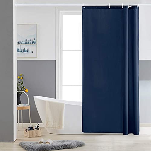 Furlinic Schmaler Duschvorhang für Eck Dusche und Kleine Badewanne,Badvorhang Textil aus Polyester Stoff Schimmelresistent Wasserabweisend und Waschbar,Dunkelblau 90x180 mit 6 Duschvorhangringen. Furlinic Schmaler Duschvorhang für Eck Dusche und Kleine Badewanne,Badvorhang Textil aus Polyester Stoff Schimmelresistent Wasserabweisend und Waschbar,Dunkelblau 90x180 mit 6 Duschvorhangringen. von Furlinic