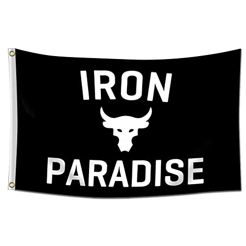 Furlista Iron Paradise Flagge, Garage, Wanddekoration, 90 x 150 cm, vibrierende Farbe, HD-Druck, 150D-Polyester-Banner für Fans von Man Cave von Furlista