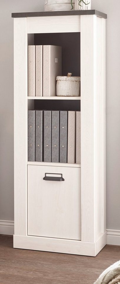 Furn.Design Aktenregal Stove, Regalschrank in Pinie weiß Landhaus, mit Soft-Close von Furn.Design