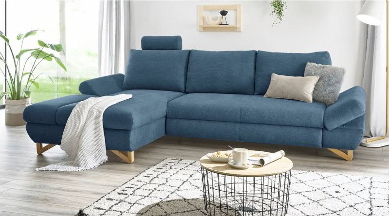 Furn.Design Ecksofa Skalm, Bettfunktion und Bettkasten, einstellbare Armlehnen, Schlafsofa von Furn.Design