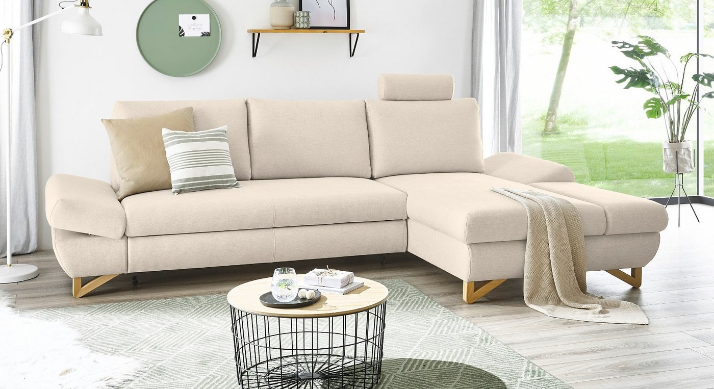 Furn.Design Ecksofa Skalm, Bettfunktion und Bettkasten, einstellbare Armlehnen, Schlafsofa von Furn.Design