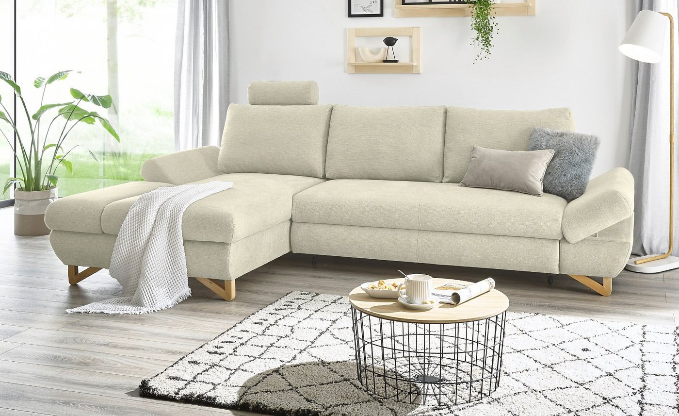 Furn.Design Ecksofa Skalm, Bettfunktion und Bettkasten, einstellbare Armlehnen, Schlafsofa von Furn.Design