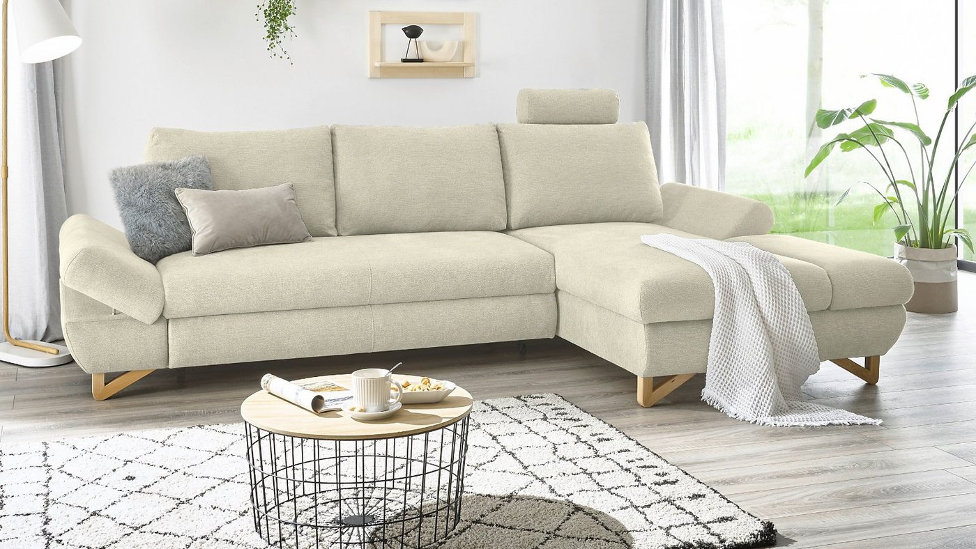 Furn.Design Ecksofa Skalm, Bettfunktion und Bettkasten, einstellbare Armlehnen, Schlafsofa von Furn.Design