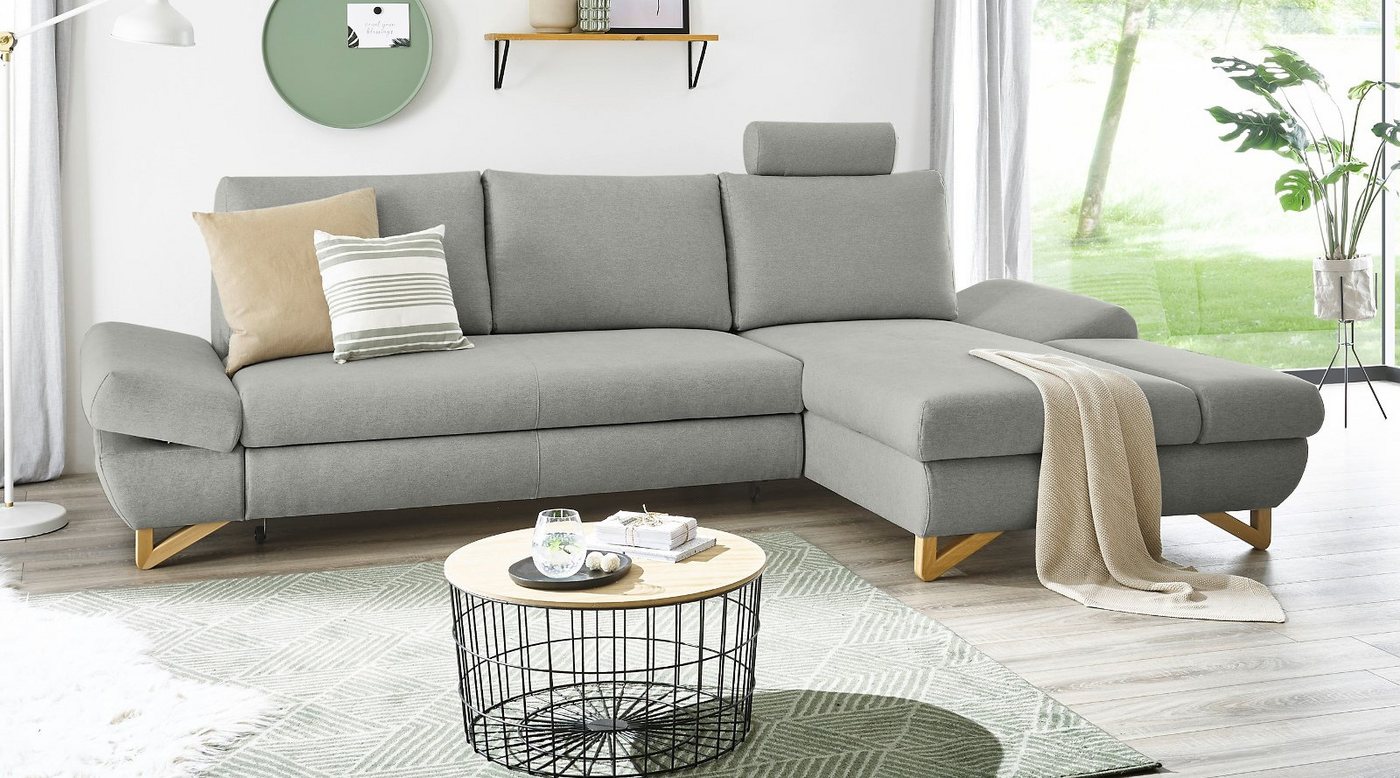 Furn.Design Ecksofa Skalm, Bettfunktion und Bettkasten, einstellbare Armlehnen, Schlafsofa von Furn.Design