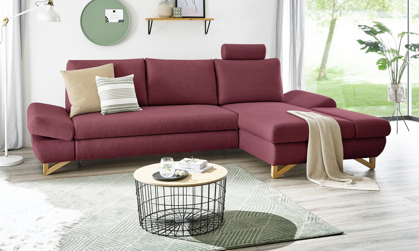 Furn.Design Ecksofa Skalm, Bettfunktion und Bettkasten, einstellbare Armlehnen, Schlafsofa von Furn.Design