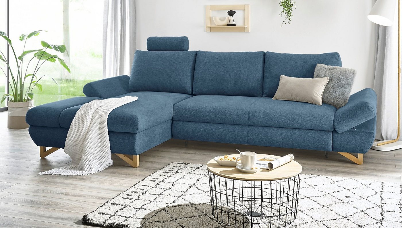 Furn.Design Ecksofa Skalm, Bettfunktion und Bettkasten, einstellbare Armlehnen, Schlafsofa von Furn.Design