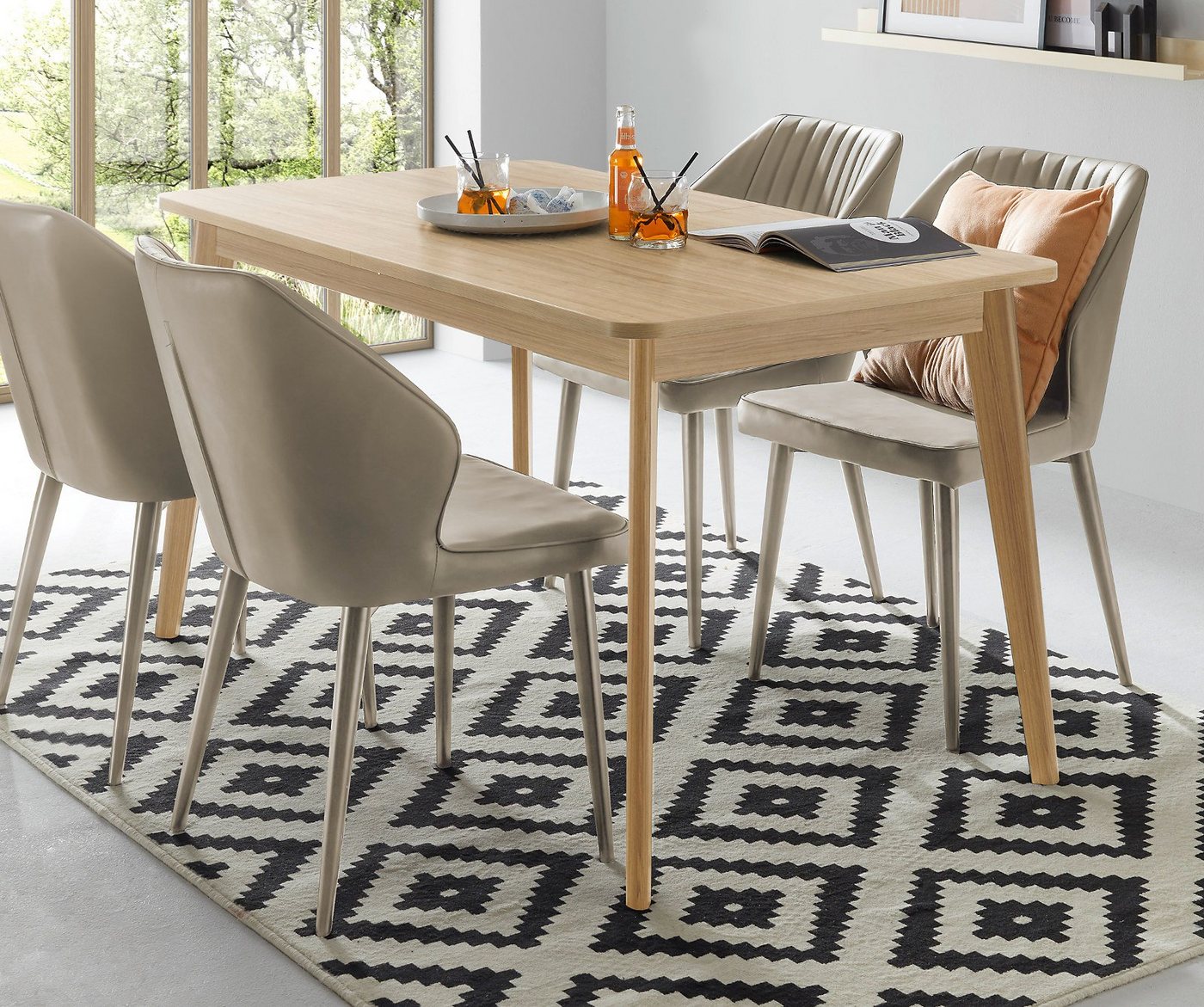 Furn.Design Esstisch Isgard (Küchentisch in Scandi Eiche, 140 bis 180 cm), für bis zu 6 Personen von Furn.Design