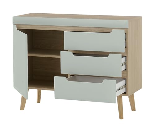 Furn.Design Garderobe Set 3-teilig in Pistazie matt und Scandi Eiche Garderobenkombination skandinavisch 227 x 197 cm, Isgard Furn.Design Garderobe Set 3-teilig in Pistazie matt und Scandi Eiche Garderobenkombination skandinavisch 227 x 197 cm, Isgard von Furn.Design