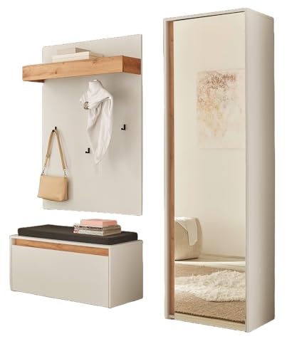 Furn.Design Garderobe Set 4-teilig in weiß und Wotan Eiche Garderobenkombination 170 x 200 cm, Center Furn.Design Garderobe Set 4-teilig in weiß und Wotan Eiche Garderobenkombination 170 x 200 cm, Center von Furn.Design