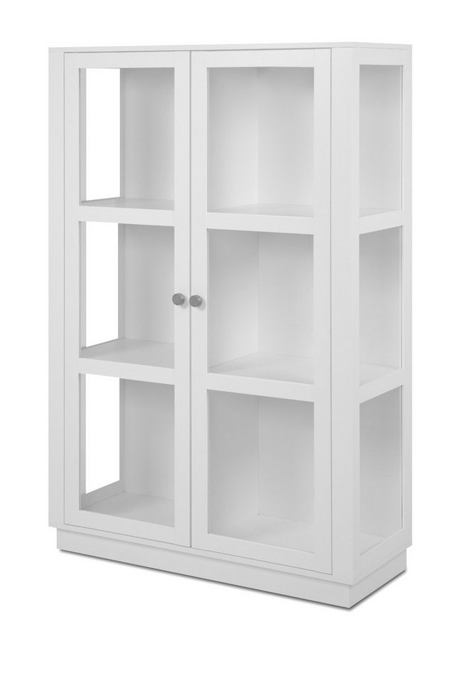 Furn.Design Glasvitrine Blanverd (Vitrine in weiß, 56 x 195 cm oder 100 x 150 cm) von Furn.Design