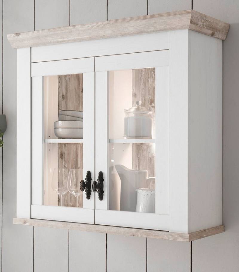 Furn.Design Hängeschrank Rovola (Küchenschrank in Pinie weiß Landhaus, 92 x 85 cm) mit Soft-Close-Funktion von Furn.Design