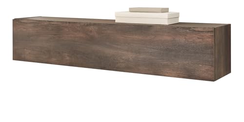 Furn.Design Hängeschrank in Thermo Eiche, Wandschrank hängend 152 x 30 cm, Piano von Furn.Design