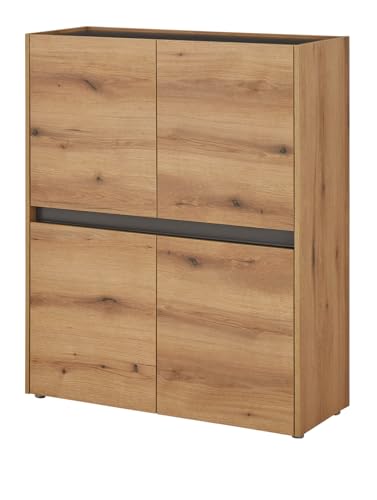 Furn.Design Highboard in Evoke Eiche und grau Kommode Wohnzimmer Esszimmer 100 x 120 cm, Center Furn.Design Highboard in Evoke Eiche und grau Kommode Wohnzimmer Esszimmer 100 x 120 cm, Center von Furn.Design
