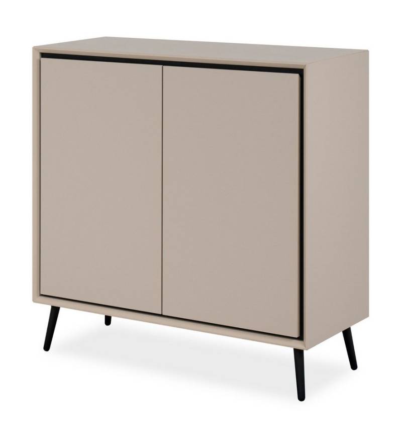 Furn.Design Kommode Brebbia (in sand und schwarz, 90 cm), mit Soft-Close-Funktion von Furn.Design